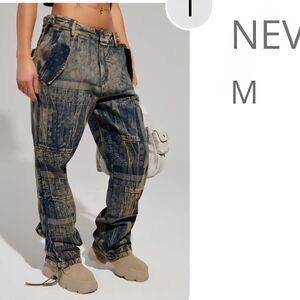 AKIRA Blue and Black Women Jeans